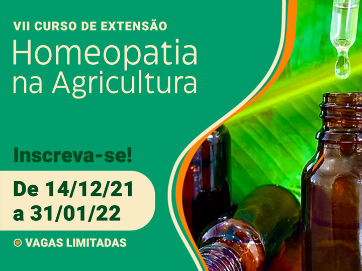 Inscrições abertas para o VII Curso de Extensão Homeopatia na Agricultura