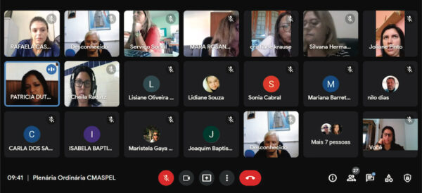 Reunião virtual do Conselho Municipal de Assistência Social de Pelotas, com a participação do Presidente da Comunidade Kilombola do Algodão, Nilo Dias