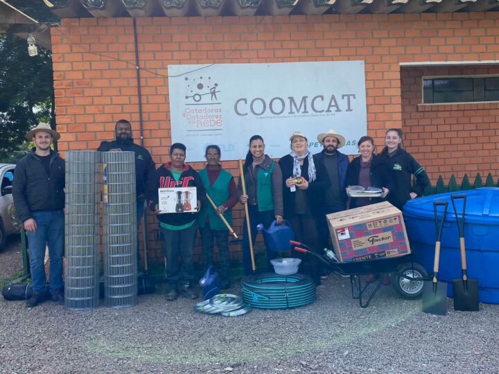 Horta comunitária fortalece segurança alimentar na cooperativa de catadoras e catadores de material reciclado de Santa Cruz do Sul (RS)